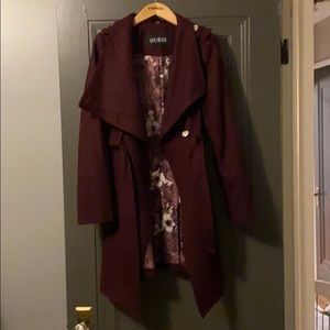 Burgundy coat